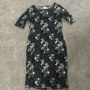 LulaRoe XS black dress with funky design